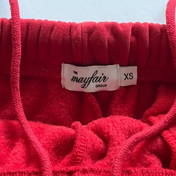 The Mayfair Group Somebody Loves You Red Sweat Drawstring Shorts Size  XS - Picture 3 of 8